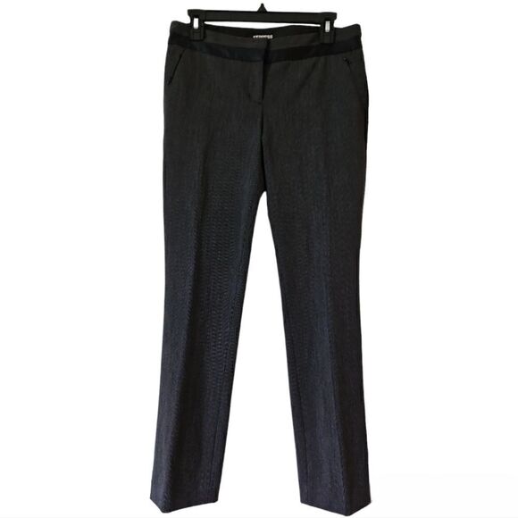 Express Columnist Ankle Straight Leg Work Pants Gray and Black Size 4R - Picture 1 of 12